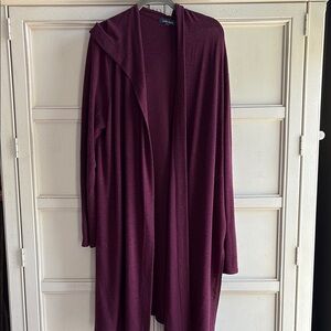 Laila Jayde Purple Cardigan Sweater Open Front